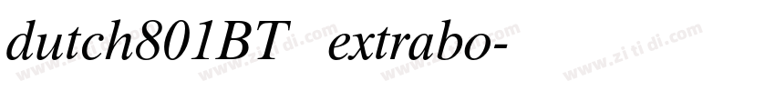 dutch801BT   extrabo字体转换